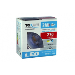 TR 401 3W 270lm 4200K fényes króm kerek spot lámpa 90x45mm